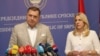 Milorad Dodik i Željka Cvijanović - oboje pod američkim sankcijama - na konferenciji za novinare, Banja Luka, 29. jun 2023.