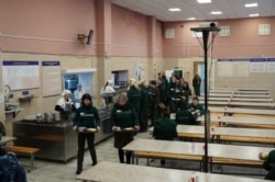 Një dhomë ngrënieje në Koloninë Penale nr. 2 të grave në Ulyanovka, në Rusi. Rreth 50 të dënuar nga ky burg nënshkruan kontrata për t'iu bashkuar luftës së Rusisë.