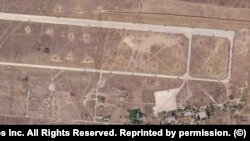 Aerodromul Berdiansk, folosit de armata rusă, într-o imagine din satelit de pe 28 septembrie 2023.