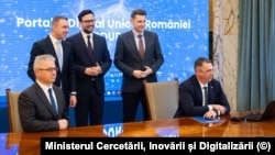 Semnarea contractului pentru Portalul Digital Unic la Ministerul Cercetării, Inovării și Digitalizării.