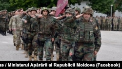 Imagine de la deschiderea oficială a exercițiului multinațional „Scutul Păcii 2024” la care participă militari din R. Moldova, România, SUA și alte țări partenere.