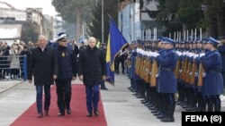 Helez i Geoana u kasarni Oružanih snaga BiH u Rajlovcu, 2. februar 2024. 