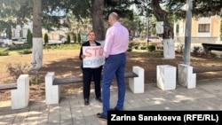 თამარ მეარაყიშვილის აქცია, ცხინვალი, 2023 წელი.