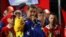 Nicolás Maduro venezuelai elnök beszédet mond az elnökválasztás után Caracasban 2024. július 29-én