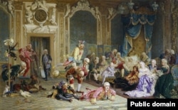 "Шуты в спальне царицы Анны Иоанновны". Картина Валерия Якоби (1872)
