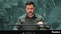 Владимир Зеленский выступает перед Генассамблеей ООН, Нью-Йорк, 19 сентября 2023 года