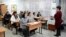 Residents of Moldova's pro-Moscow Gagauzia region attend a Romanian-language class. 