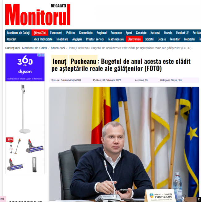 Monitorul de Galați publică declarații ale primarului Ionuț Pucheanu.