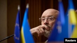 Olekszij Reznyikov az ukrán parlament ülésén 2023. június 28-án