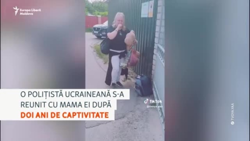 O polițistă ucraineană s-a reunit cu mama ei după doi ani de captivitate
