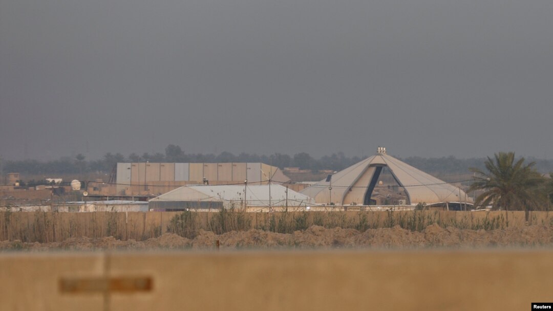 A general view shows the Kalso military base after it was hit by a huge explosion late on April 19, in Babylon Province, Iraq. 