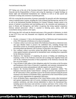 Finalni prijedlog teksta rezolucije, druga stranica