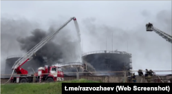 Пожар нефтебаза бухта Казачья, улица братьев Манагари, Севастополь, 29 апреля 2023 года