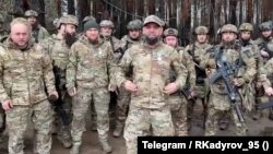 Бойцы чеченского полка "Ахмат-Россия"