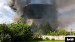 Пожар на территории промышленной зоны в административном здании НИИ «Платан», Фрязино, Московская область, 24 июня 2024 года