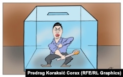 Karikaturista Predrag Koraksić Corax stalni je saradnik Radija Slobodna Evropa i jednom sedmično objavljujemo njegov komentar političkog života Srbije bez riječi.