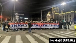 Protesta e djathtistëve në Beograd më 14 mars 2023.