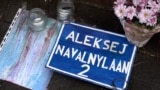 Netherlands - a sign in The Hague outside the Russian Embassy says Navalny Street. screen grab