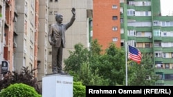 A statue of former U.S. President Bill Clinton in Pristina