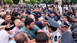 Police, Protesters Clash In Yerevan Amid Latest Protest Demanding PM's Resignation