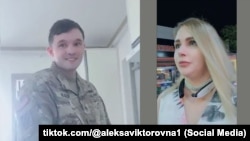 Sergentul Gordon Black și partenera lui rusoaică din Vladivostok, Alexandra Vașciuc. Imagine de pe contul de Tik-Tok al fetei. 