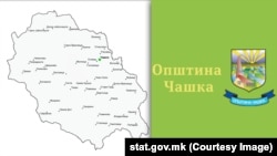 Мапа и лого на Општина Чашка