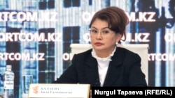 Kazakhstan – Minister of Information and Social Development of the Republic of Kazakhstan Aida Balayeva at a briefing in the Central Communications. Astana, 6 October 2023