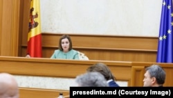 Maia Sandu la ședința Consiliului Suprem de Securitate. 