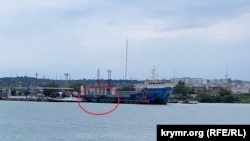 Железнодорожный паром в морском порту Керчи, 30 мая 2024 года