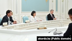 Торговый представитель США Кэтрин Тай во время её визита в Казахстан. Астана, 14 июня 2024 года