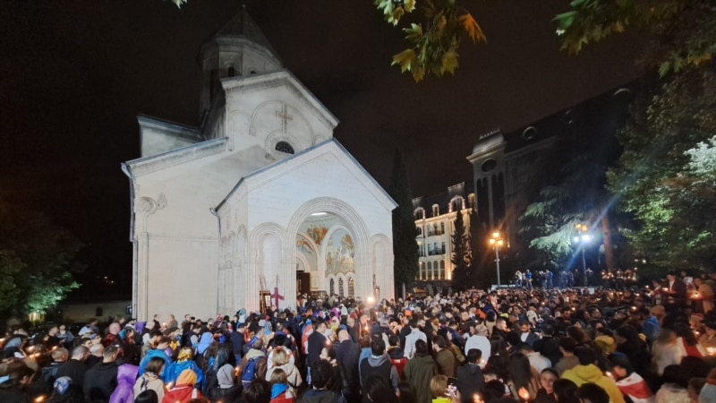 Церковь Кашвети будут закрывать во время ночных протестов у парламента Грузии