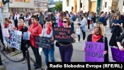 Protest u Sarajevu zbog rasta nasilja nad ženama, 11. oktobar 2023.