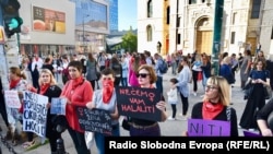 Protest u Sarajevu zbog rasta nasilja nad ženama, 11. oktobar 2023.