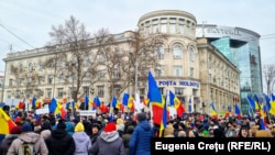 Митинг в Кишинёве, организованный прокремлёвской партией «Шор». Молдова, 28 февраля 2023 года