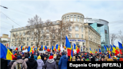 Protesta e organizuar nga partia e afërt me Kremlinin, partia Shor, më 28 shkurt në Kishinjev të Moldavisë. 