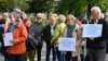 Imagine de arhivă de la un protest al pensionarilor.