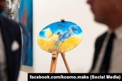 Картина Максима Бровченко – лот під час презентації Фундації Олени Зеленської