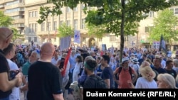 Protest ispred Ustavnog suda u Beogradu, 11. jul 2024.