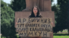 Asel Supataeva's picket against the "foreign representative" law on June 10 in Bishkek.