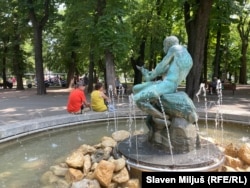 Fontana "Ribar" na Kalemegdanu jedna je od najposećenijih u Beogradu, jul 2023.