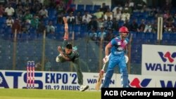 د بنګله‌دېش او افغانستان کرکټ لوبډلو ترمنځ د روانو سیالیو یو انځور