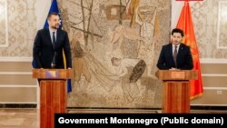 Ministar vanjskih poslova Bosne i Hercegovine Elmendin Konaković (levo) tokom zvanične posjete Crnoj Gori. 