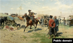 Картина польского художника Юзефа Брандта «Запорожцы»