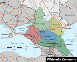 Карта Северного Кавказа