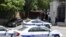 Police secure the area after an attack near the Israeli Embassy in Belgrade on June 29. 