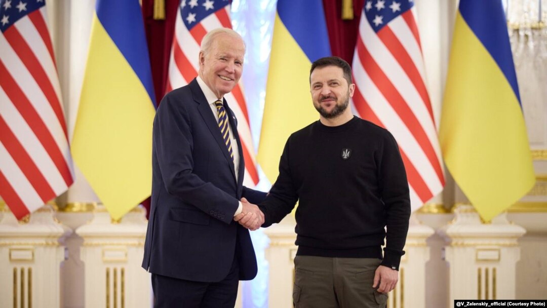 Президент США Джо Байден и президент Украины Владимир Зеленский 
