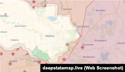 Авдіївка і ситуація на цій ділянці фронту, мапа проєкту DeepState станом на 13 грудня 2023 року