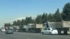 تجمع اعتراضی کامیون‌داران در اتوبان بابایی تهران، روز شنبه