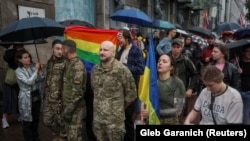 Ukrajinski vojnici u Maršu jednakosti u Kijevu, 16. 6. 2024.