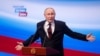 Владимир Путин по време на пресконференцията си след изборите в неделя, 17 март 2024 г. 